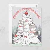 クリスマス猫はがき ポストカード (正面/裏面)