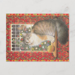 クリスマス猫はがき ポストカード