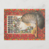 クリスマス猫はがき ポストカード (正面)
