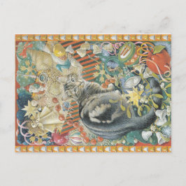 クリスマス猫はがき ポストカード