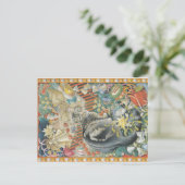 クリスマス猫はがき ポストカード (スタンド正面)