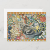 クリスマス猫はがき ポストカード (正面/裏面)