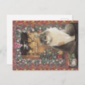 クリスマス猫はがき ポストカード (正面/裏面)