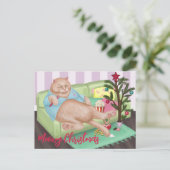 クリスマス猫はがき ポストカード (スタンド正面)