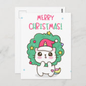 クリスマス猫はがき ポストカード (正面/裏面)