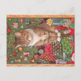 クリスマス猫はがき ポストカード