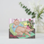 クリスマス猫はがき ポストカード (スタンド正面)