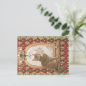 クリスマス猫はがき ポストカード (スタンド正面)