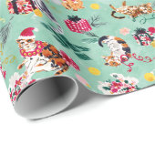 クリスマス猫カオス ラッピングペーパー (ロールコーナー)