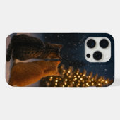 クリスマス猫カップルiPhoneケース15 Pro Max iPhoneケース (裏面横)