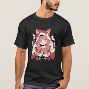 クリスマス猫ガールアニメ和風かわいいジャパンHolida Tシャツ