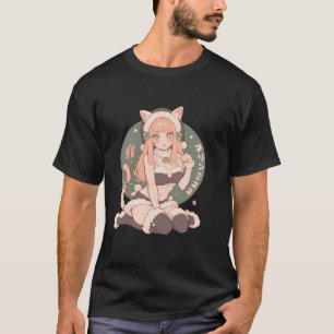 クリスマス猫ガールアニメ和風かわいいジャパンHolida Tシャツ