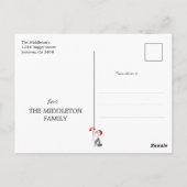 クリスマス猫ギフトブライトメリーシルバー ポストカード (裏面)