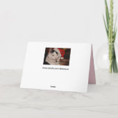 クリスマス猫グリーティングカード カード (裏面)