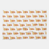 クリスマス猫サンタ絵画ズ キッチンタオル (横)