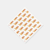 クリスマス猫サンタ絵画ズ スタンダードカクテルナプキン (角)