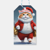 クリスマス猫サンタ ギフトタグ (裏面)