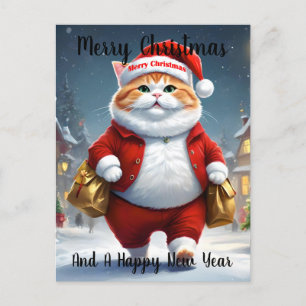クリスマス猫サンタ ポストカード