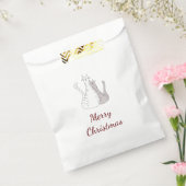 クリスマス猫スケッチかわいい猫ちゃん フェイバーバッグ (封をした状態)