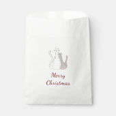 クリスマス猫スケッチかわいい猫ちゃん フェイバーバッグ (正面)