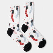 クリスマス猫ストッキングノベルティおもしろいかわいい ソックス (右)