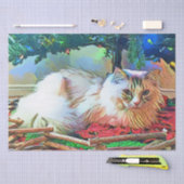 クリスマス猫ティッシュペーパー 薄葉紙 (クラフト)