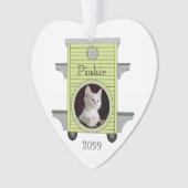 クリスマス猫ネコUploadフォトキャットハウス オーナメント (正面)