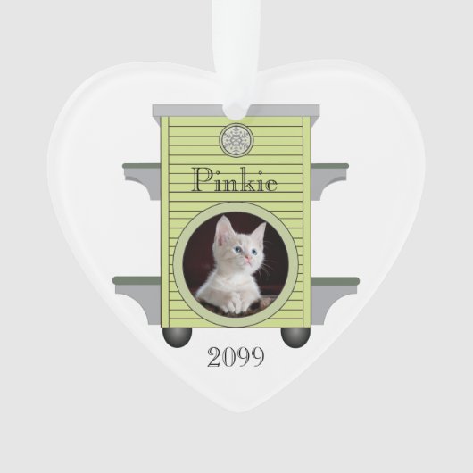 クリスマス猫ネコUploadフォトキャットハウス オーナメント (正面)