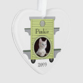 クリスマス猫ネコUploadフォトキャットハウス オーナメント (正面)