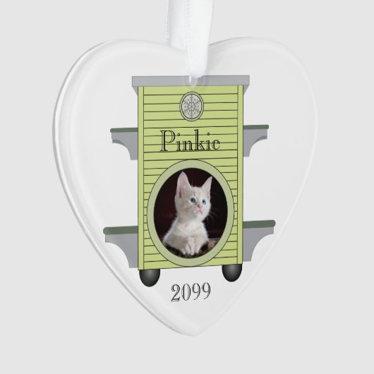 クリスマス猫ネコUploadフォトキャットハウス オーナメント (正面)