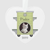 クリスマス猫ネコUploadフォトキャットハウス オーナメント (裏面)