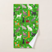 クリスマス猫バスタオオルセット バスタオルセット (ハンドタオル)