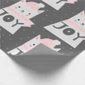 クリスマス猫パターンかわいいペット子猫 ラッピングペーパー (角)