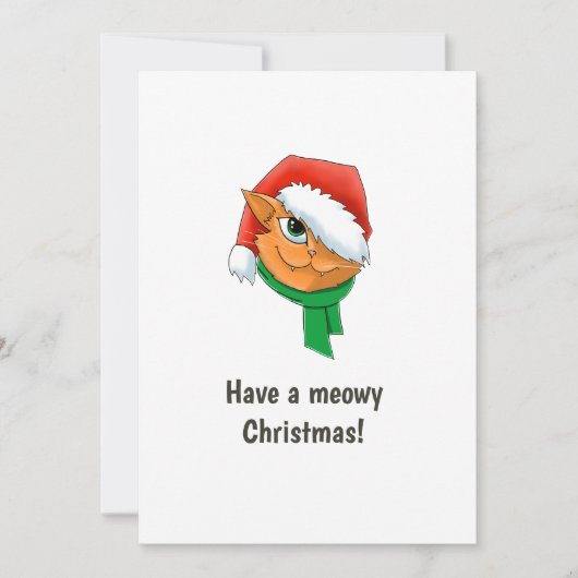 クリスマス猫フォトコラージュ シーズンカード (正面)