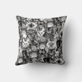 クリスマス猫ブラック クッション (裏面)