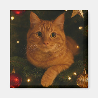 クリスマス猫マグネット マグネット