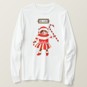 クリスマス猫好きアパレル Tシャツ
