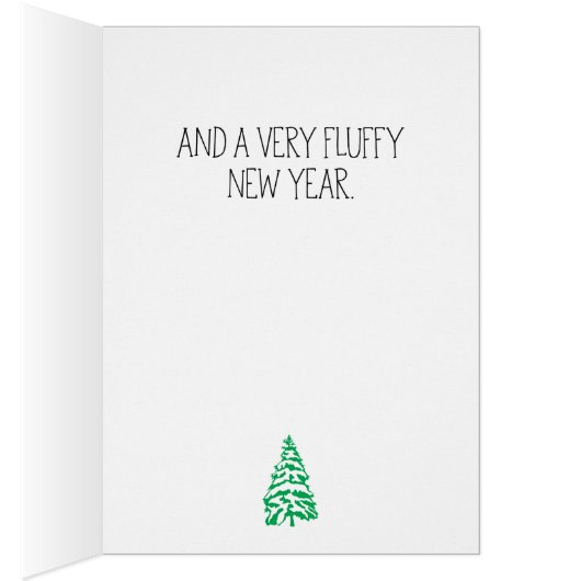 クリスマス猫好きカード (内側 (右))