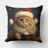 クリスマス猫好き クッション (正面)