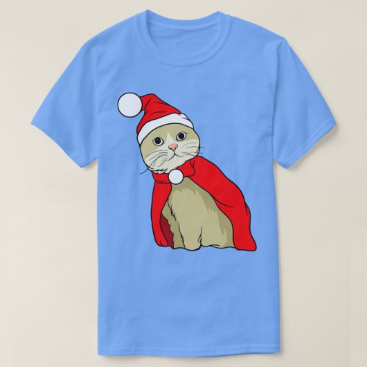 クリスマス猫1 Tシャツ (デザイン正面)
