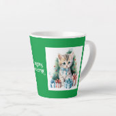 クリスマス猫 カフェラテマグ (右アングル)