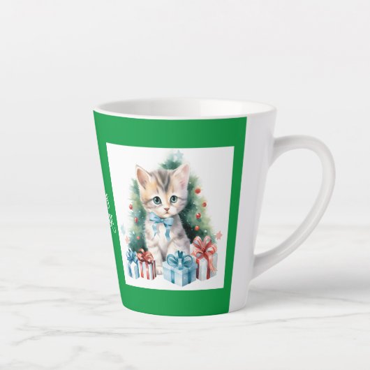 クリスマス猫 カフェラテマグ (右)