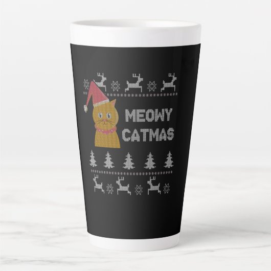 クリスマス猫 カフェラテマグ (正面)