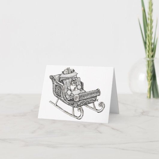 クリスマス猫 カード (正面)