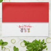 クリスマス猫 キッチンタオル (折り畳み)