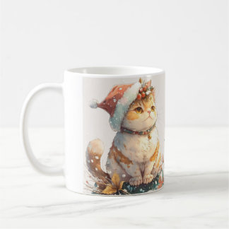 クリスマス猫 コーヒーマグカップ