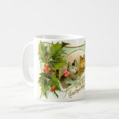 クリスマス猫 コーヒーマグカップ (正面左)