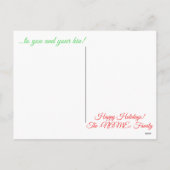 クリスマス猫 シーズンポストカード (裏面)