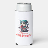 クリスマス猫 スリム缶クーラー (Seltzer正面)