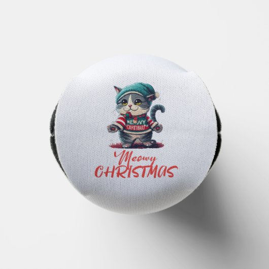 クリスマス猫 スリム缶クーラー (底面)